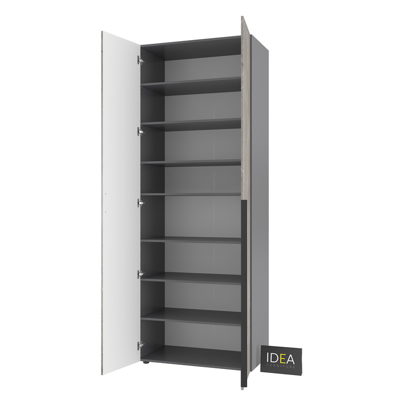 Шафа для одягу з полицями С-9.1 Антрацит-Юпітер