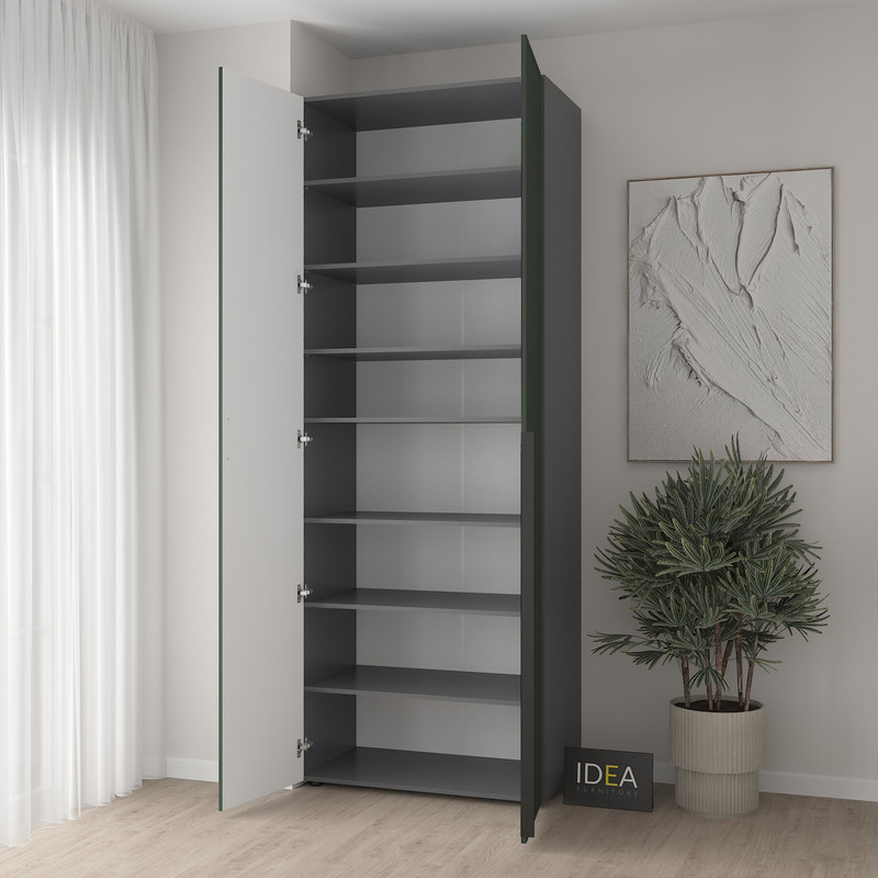 Шафа для одягу з полицями С-9.1 Антрацит - Камуфляж