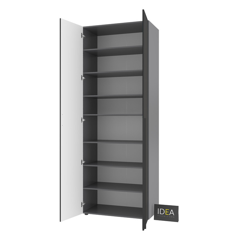 Шафа для одягу з полицями С-9.1 Антрацит-Чорний