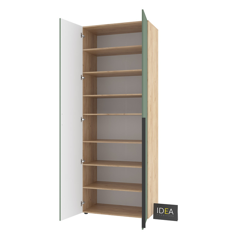 Шафа для одягу з полицями С-9.1 Дуб Крафт - Камуфляж