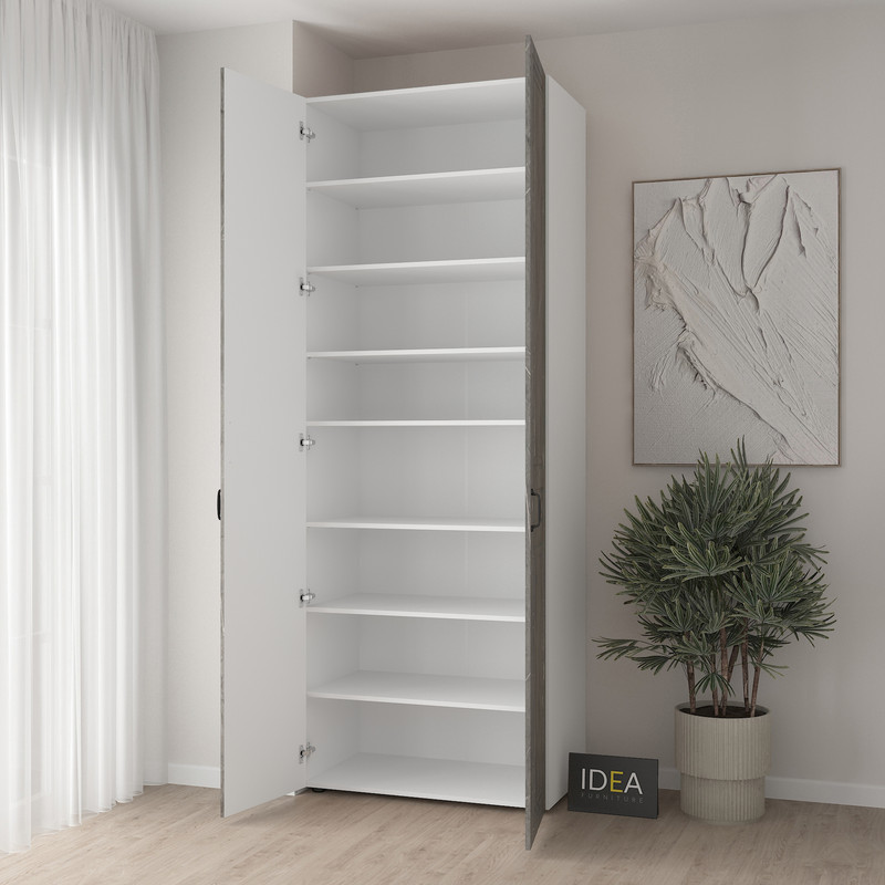 Шафа для одягу з полицями С-9.2 Білий-Юпітер