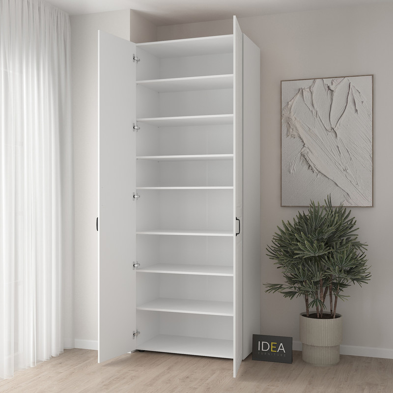 Шафа для одягу з полицями С-9.2 Білий