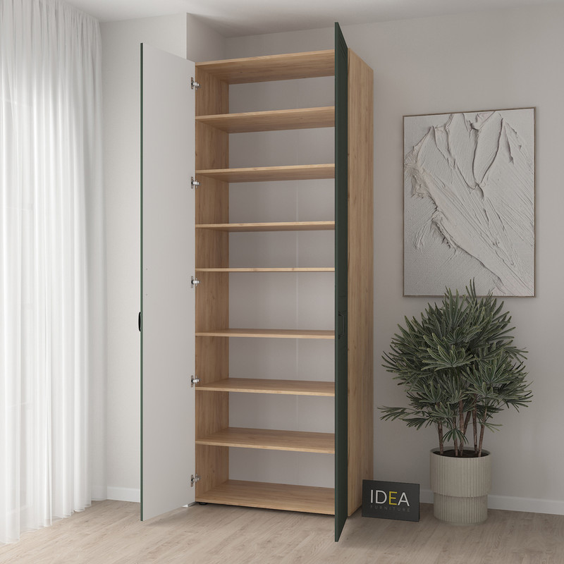 Шафа для одягу з полицями С-9.2 Дуб Крафт - Камуфляж