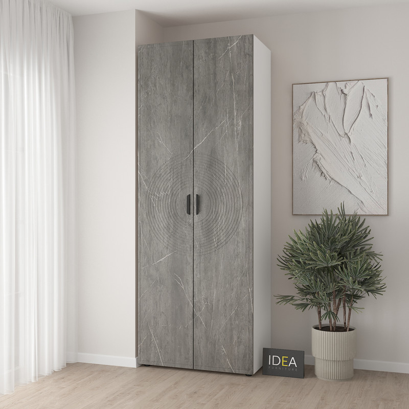 Шафа для одягу з полицями С-9.3 Білий-Юпітер