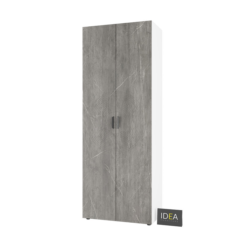 Шафа для одягу з полицями С-9.3 Білий-Юпітер