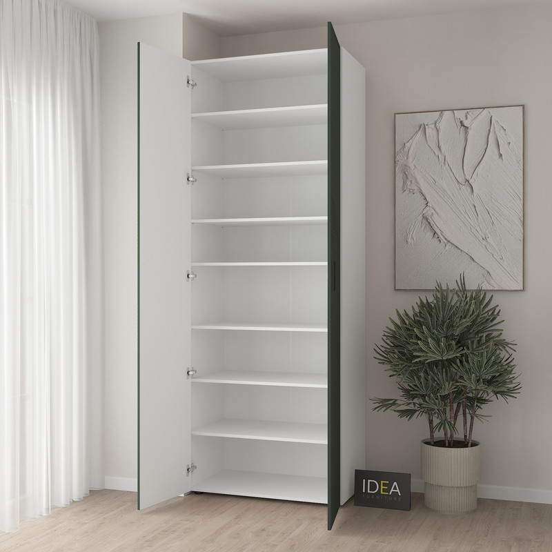 Шафа для одягу з полицями С-9.3 Білий - Камуфляж