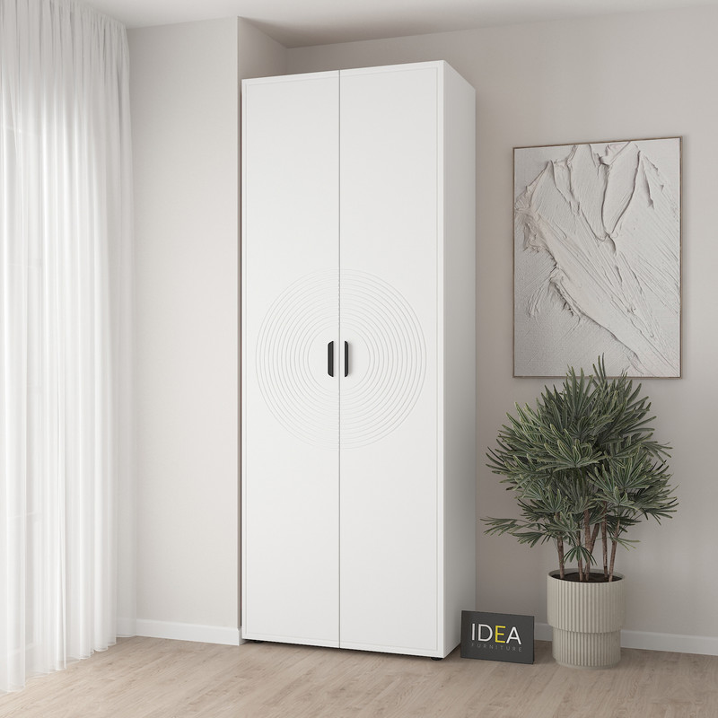 Шафа для одягу з полицями С-9.3 Білий