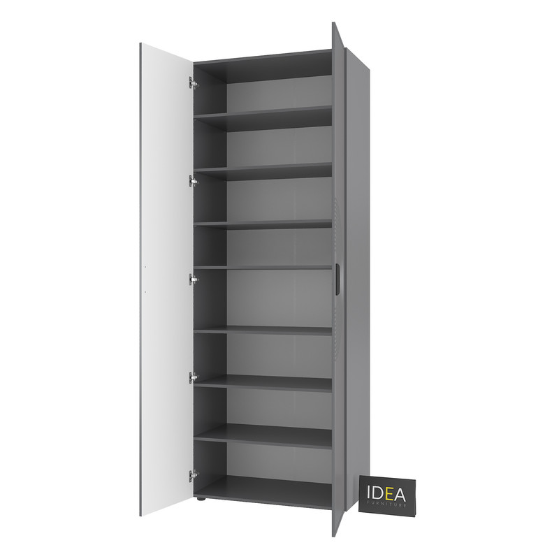 Шафа для одягу з полицями С-9.3 Антрацит - Асфальт