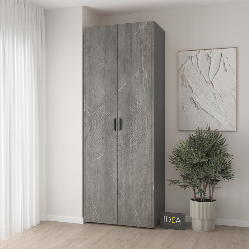 Шафа для одягу з полицями С-9.3 Антрацит-Юпітер