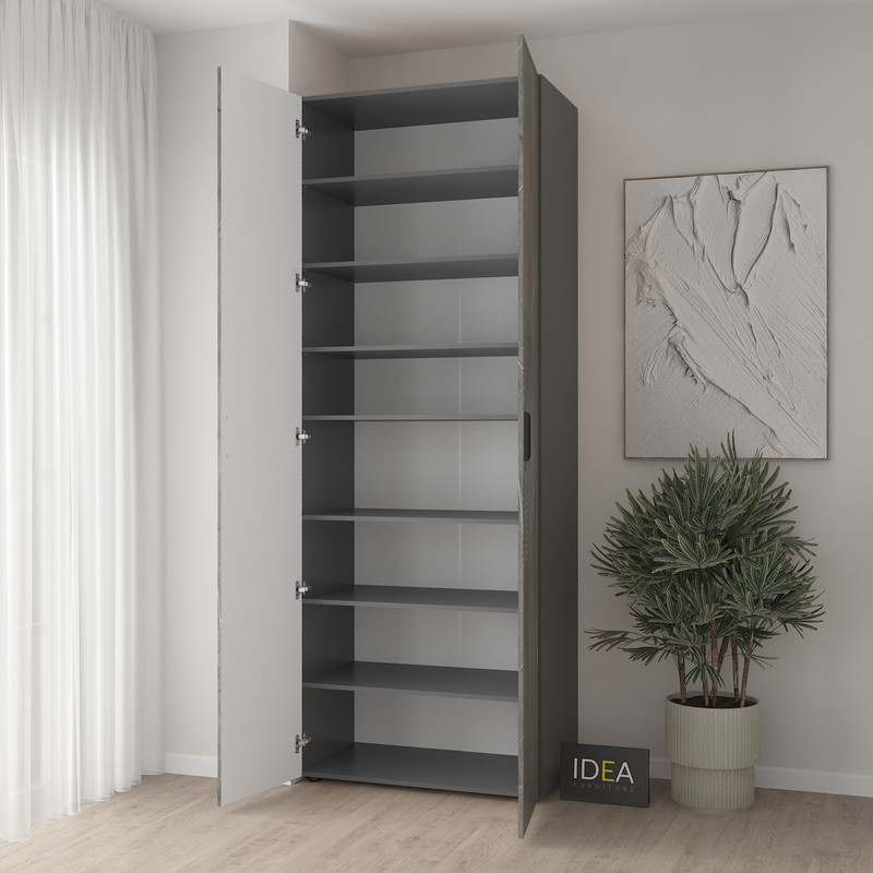 Шафа для одягу з полицями С-9.3 Антрацит-Юпітер