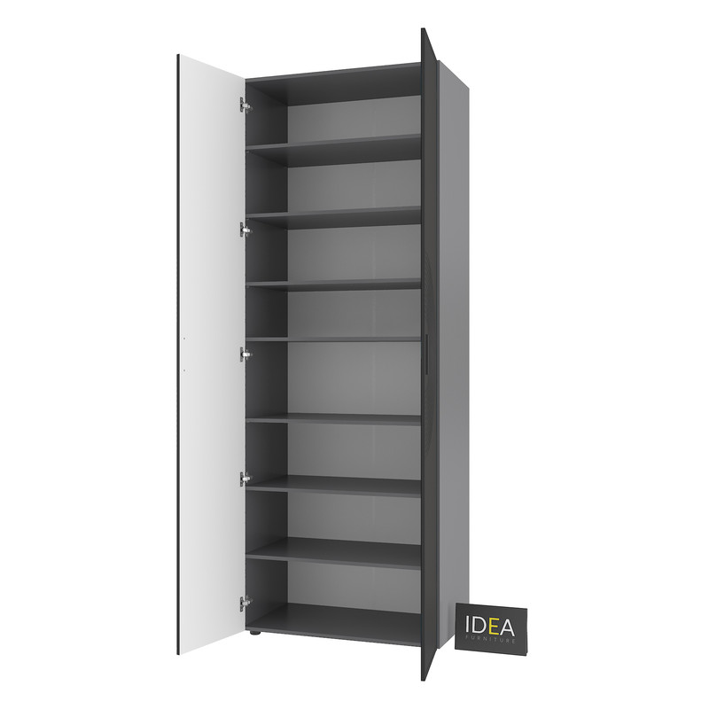Шафа для одягу з полицями С-9.3 Антрацит-Чорний