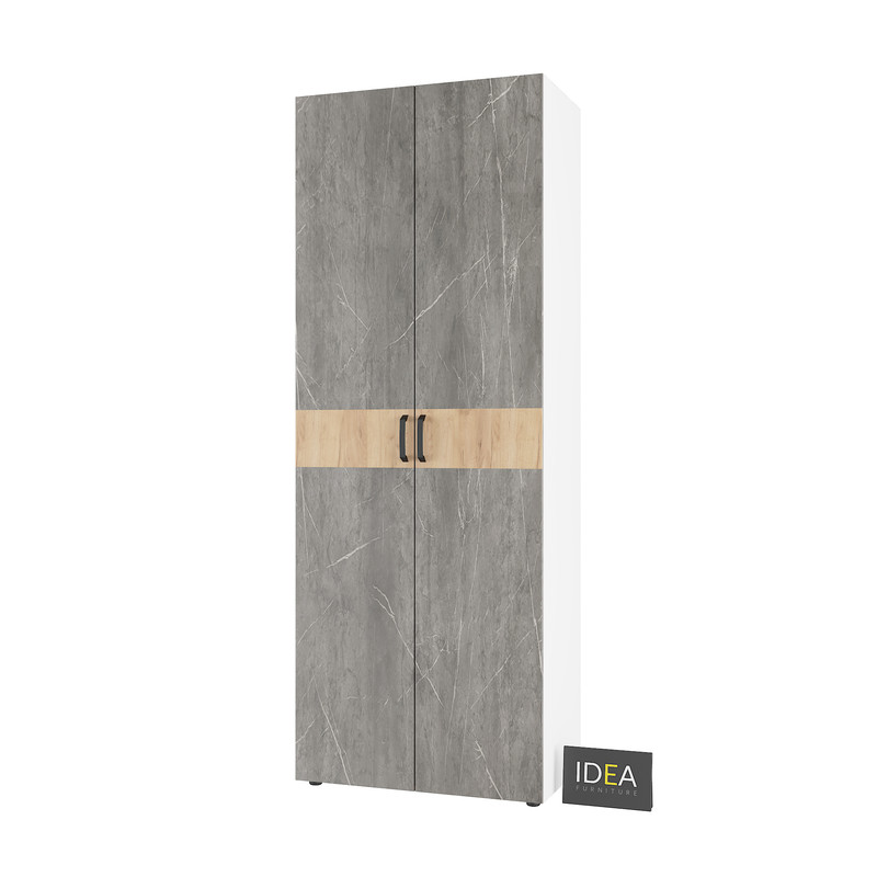 Шафа для одягу з полицями С-9.4 Білий-Юпітер