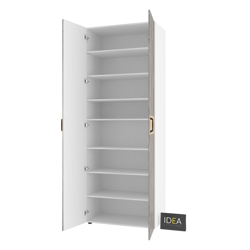 Шафа для одягу з полицями С-9.4 Білий-Юпітер