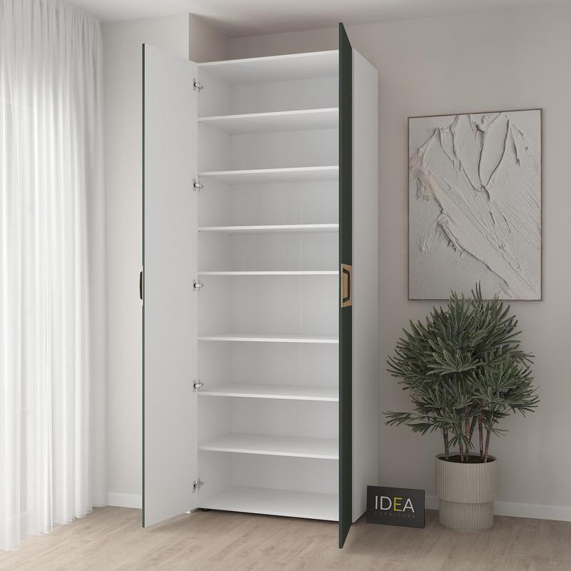 Шафа для одягу з полицями С-9.4 Білий - Камуфляж