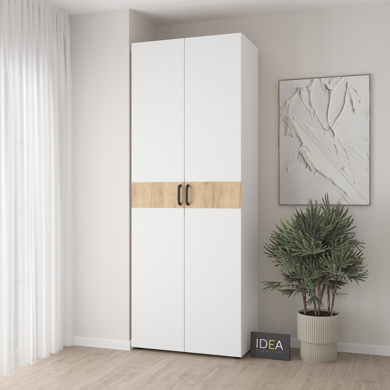 Шафа для одягу з полицями С-9.4 Білий