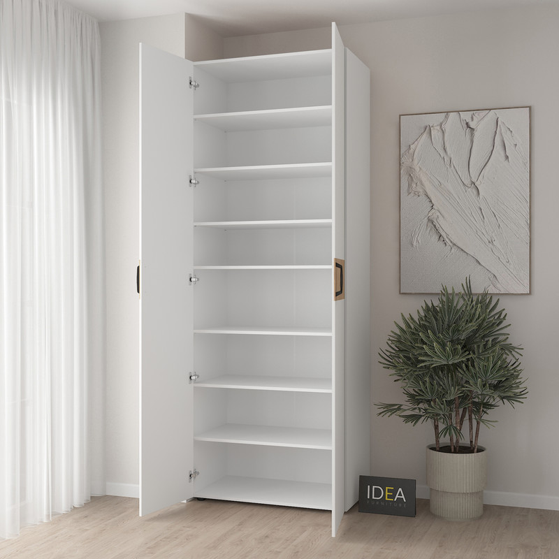 Шафа для одягу з полицями С-9.4 Білий