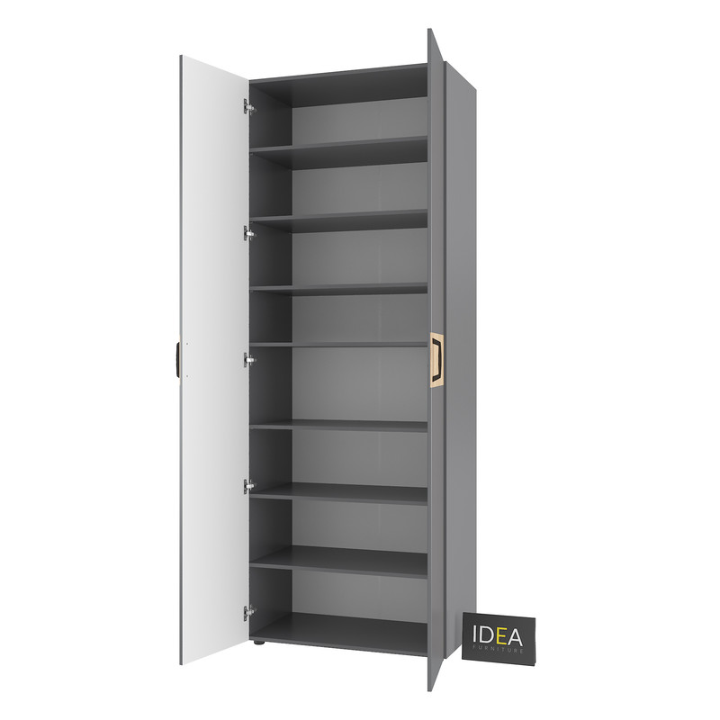 Шафа для одягу з полицями С-9.4 Антрацит - Асфальт