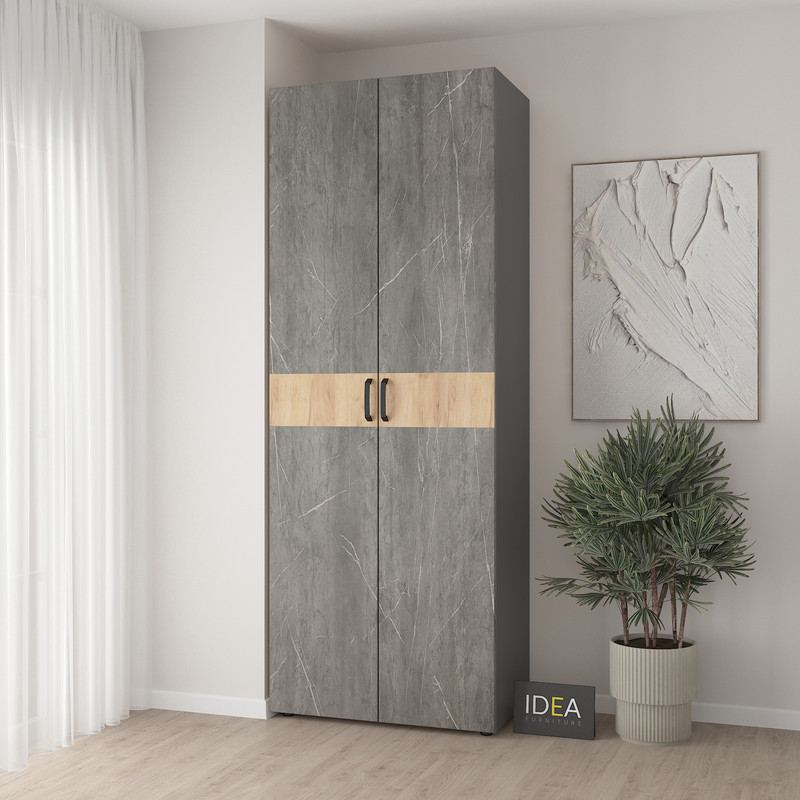 Шафа для одягу з полицями С-9.4 Антрацит-Юпітер