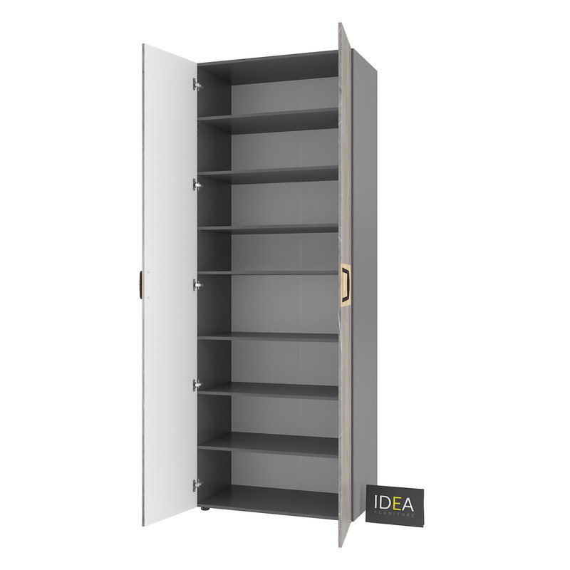 Шафа для одягу з полицями С-9.4 Антрацит-Юпітер