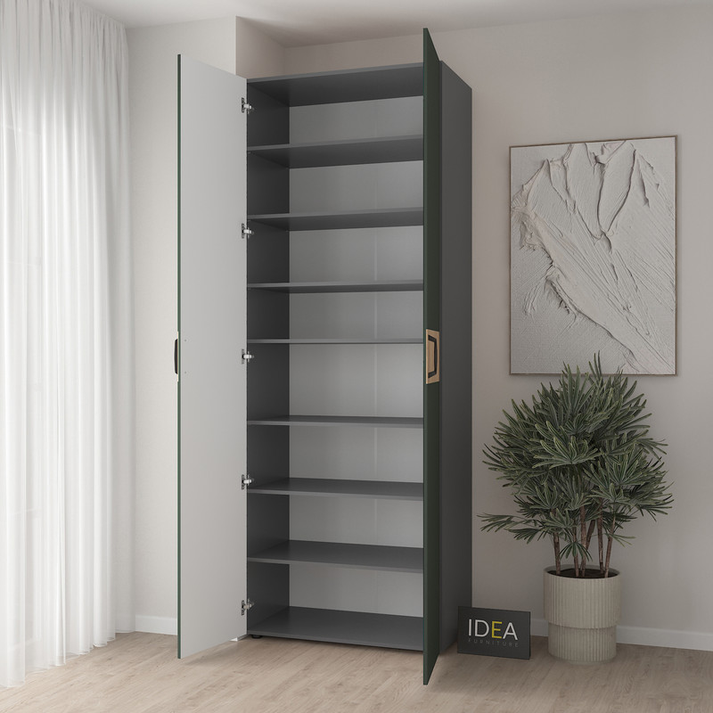 Шафа для одягу з полицями С-9.4 Антрацит - Камуфляж