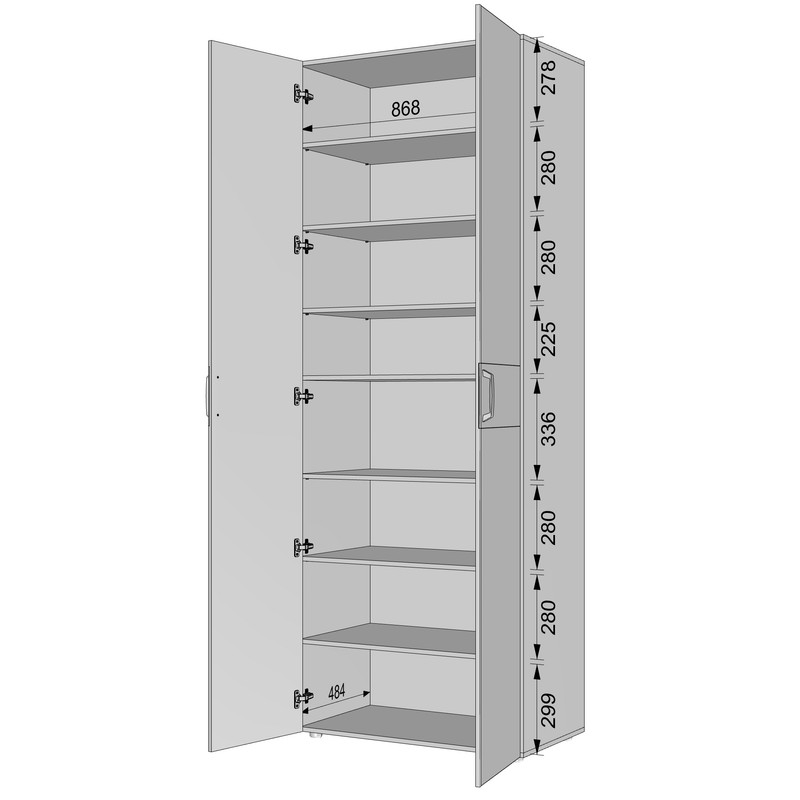 Шафа для одягу з полицями С-9.4 Антрацит - Камуфляж