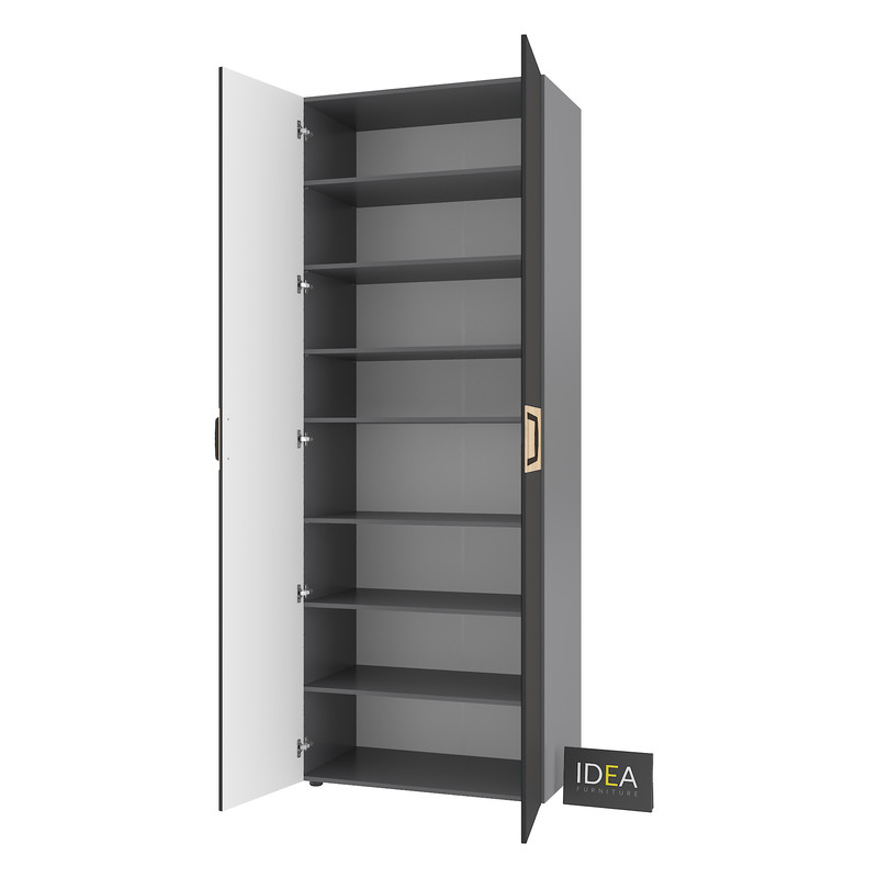Шафа для одягу з полицями С-9.4 Антрацит-Чорний