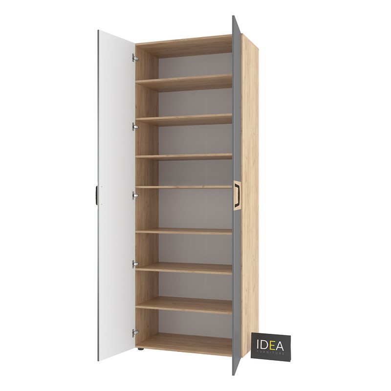 Шафа для одягу з полицями С-9.4 Дуб Крафт - Асфальт