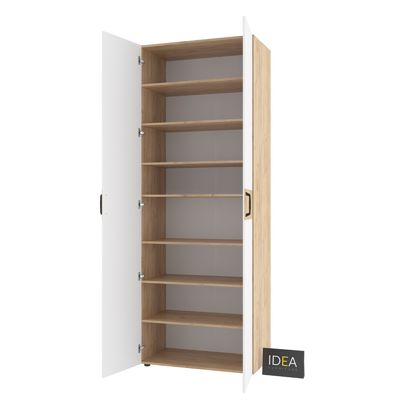 Шафа для одягу з полицями С-9.4 Дуб крафт - Білий