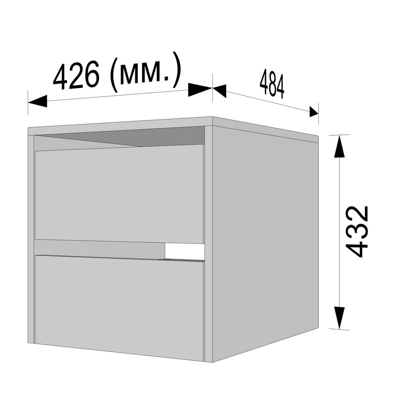 Шухляда для шафи С-12 Білий