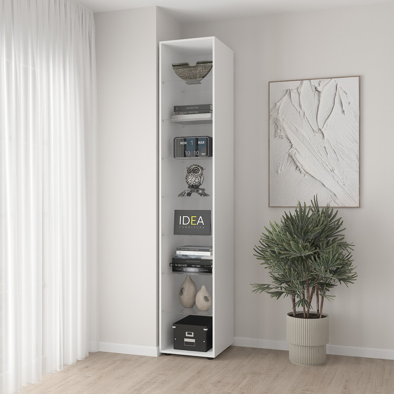 Пенал зі скляними полицями С-14 Білий IDEA