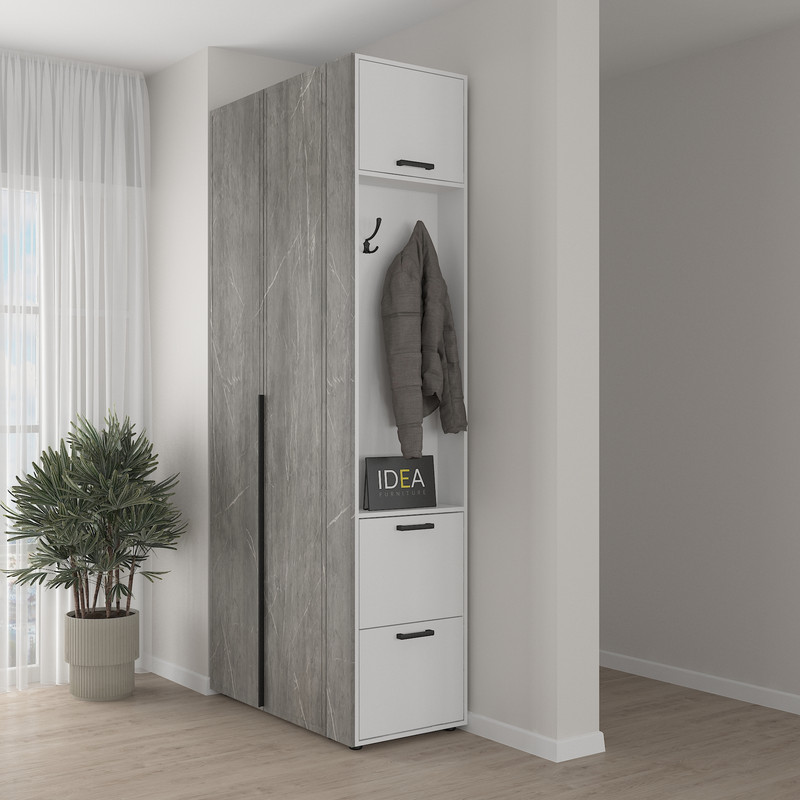 Кутове закінчення для передпокою С-17 Білий