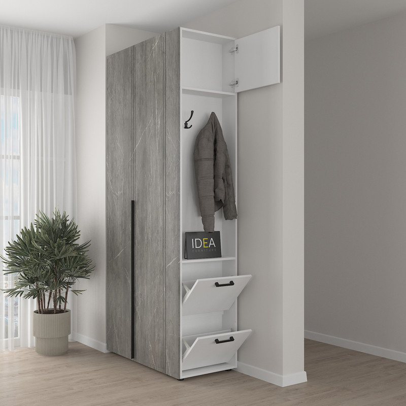 Кутове закінчення для передпокою С-17 Білий