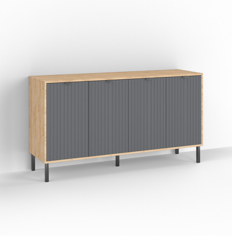 Комод П-7 Дуб Крафт - Асфальт