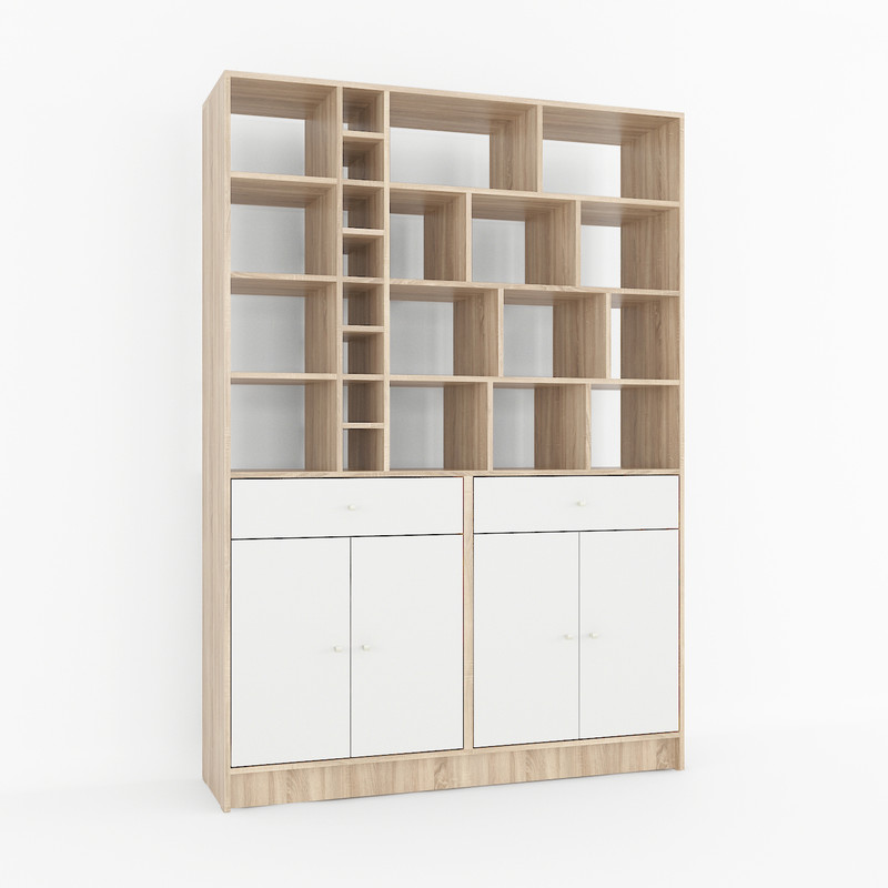 Стелаж А-172 дуб сонома - білий