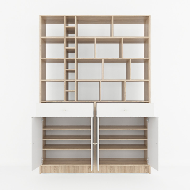 Стелаж А-172 дуб сонома - білий