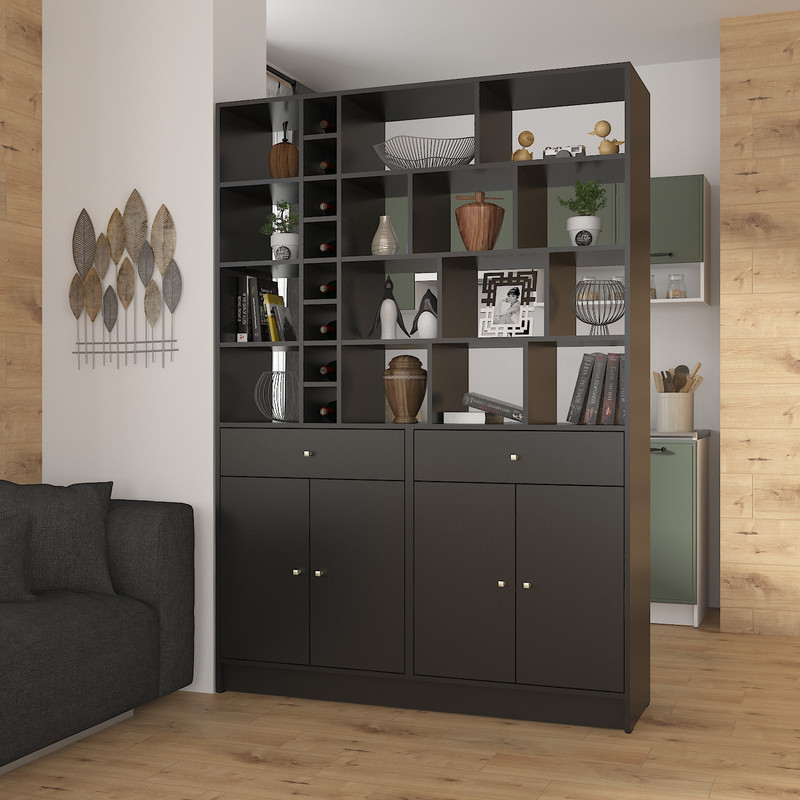 Стелаж А-172 чорний матовий