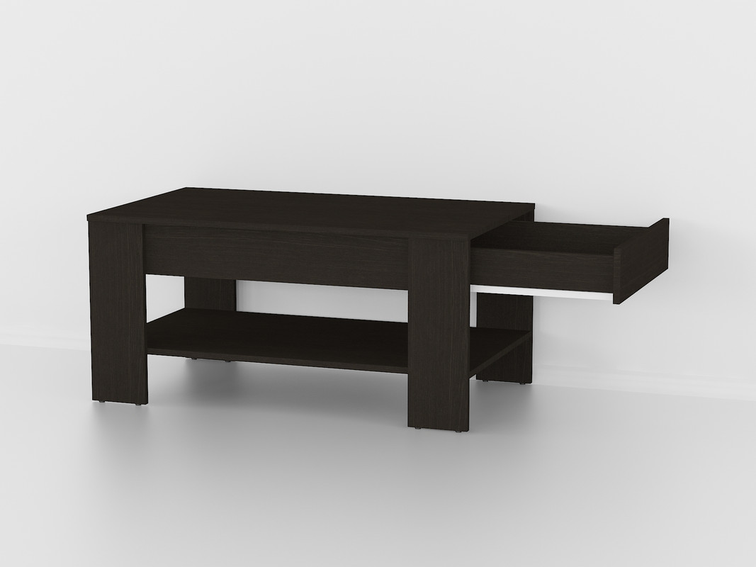 Стіл журнальний з шухлядою А-46 венге темний