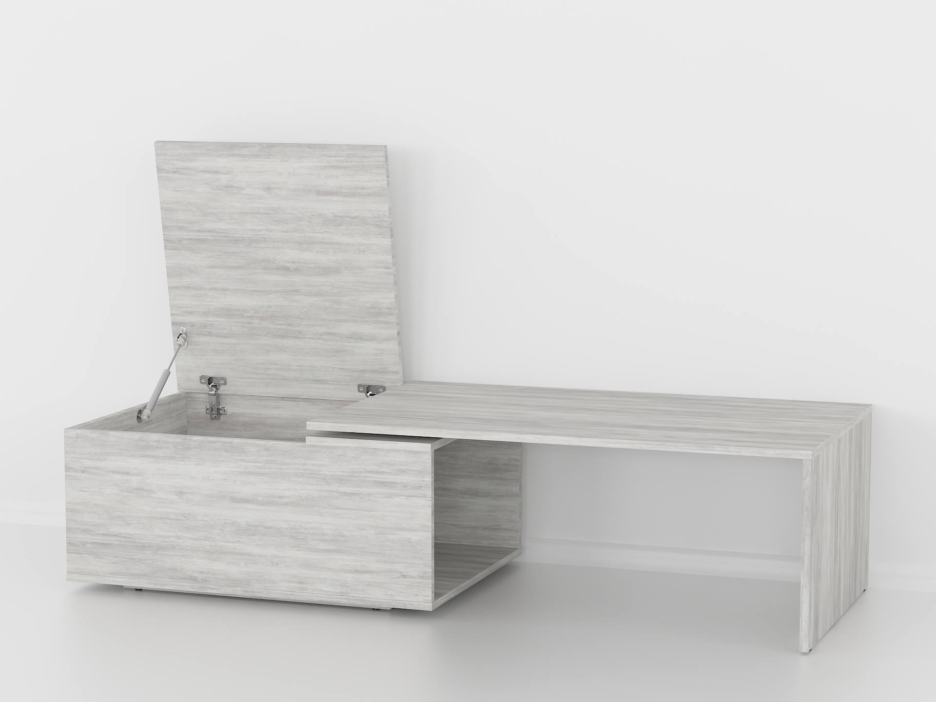 Стіл журнальний поворотний з ящиком А-47 бетон