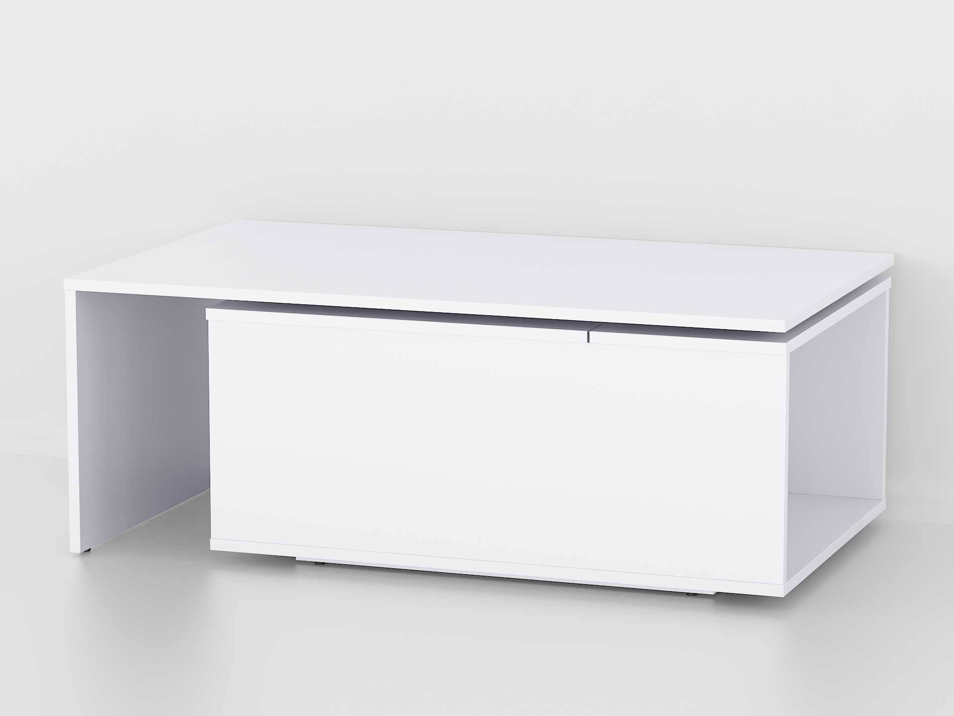 Стіл журнальний поворотний з ящиком А-47 білий