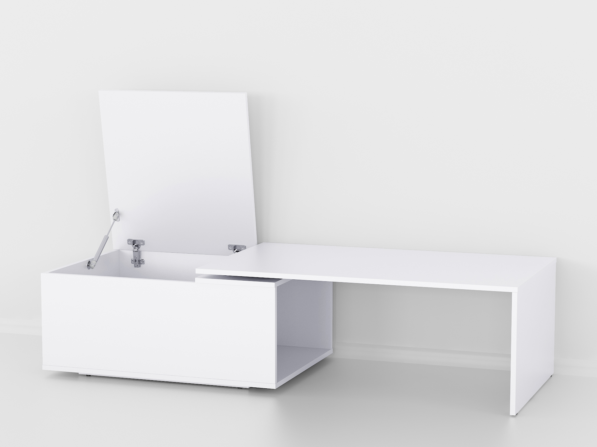 Стіл журнальний поворотний з ящиком А-47 білий