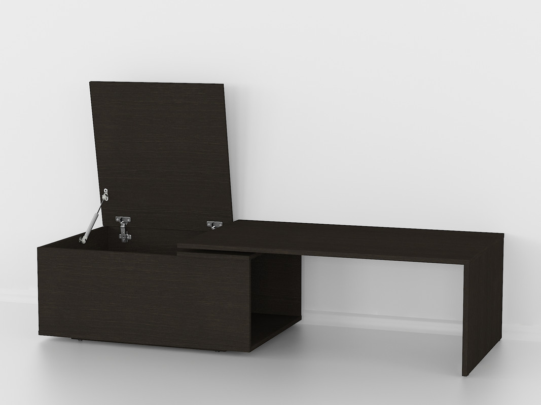 Стіл журнальний поворотний з ящиком А-47 венге темний