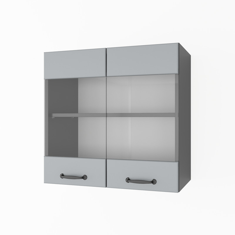 Шафа навісна 600мм К-67 (вітрина) чорний - асфальт