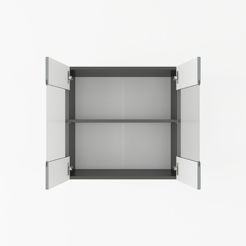 Шафа навісна 600мм К-67 (вітрина) чорний - асфальт