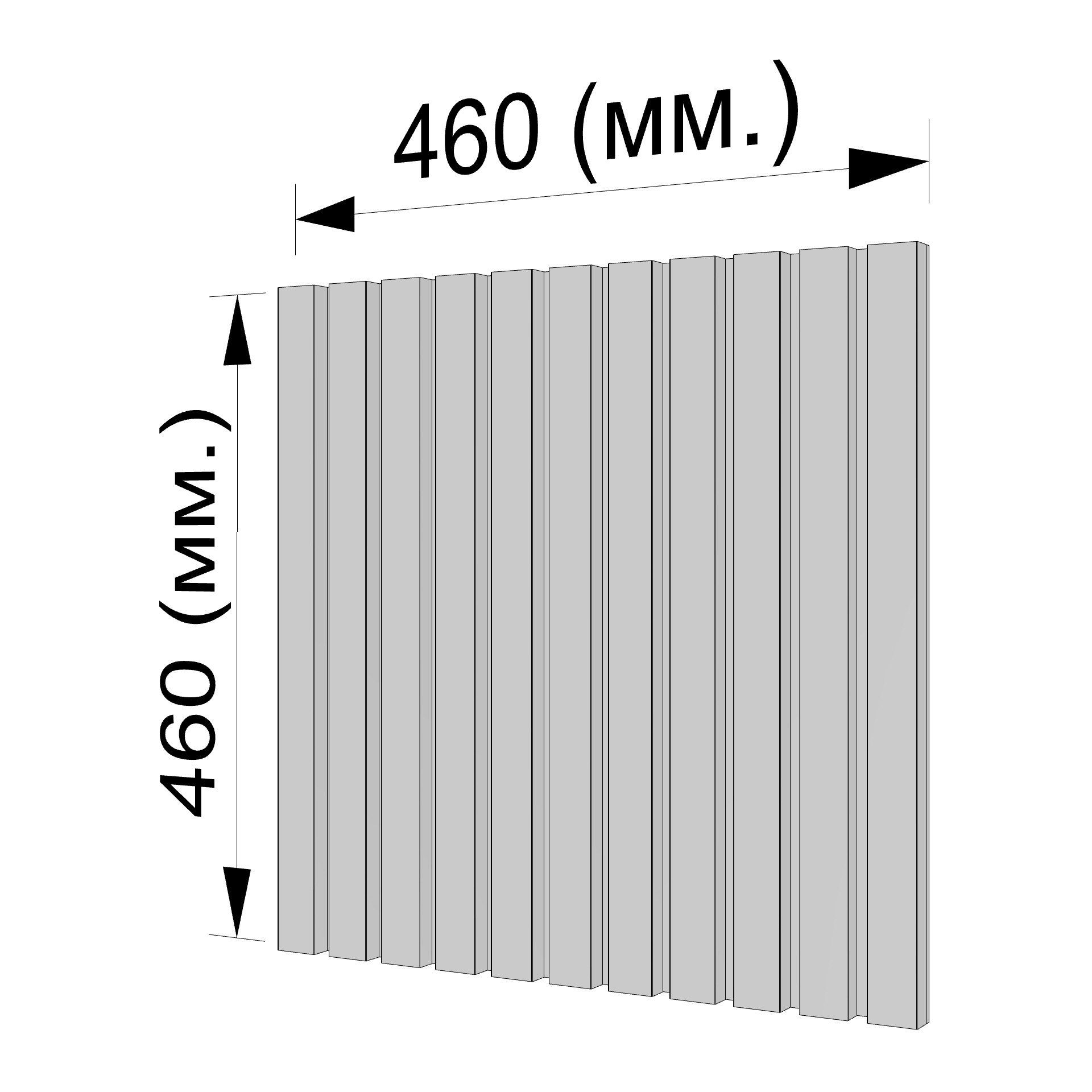 Стінова панель П-3 дуб крафт