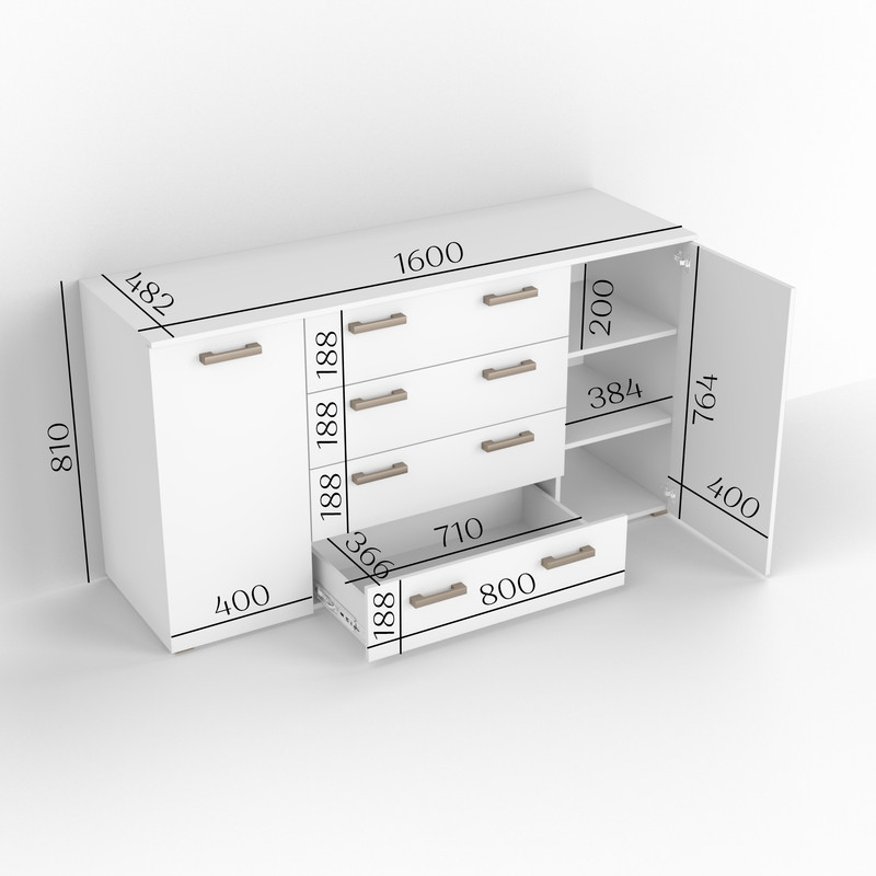 Комод ТКБ-375.2 дуб сонома