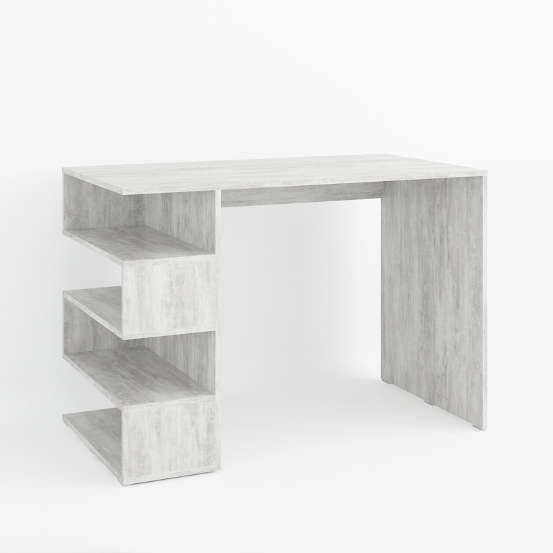 Комп’ютерний стіл з полицями А-185 бетон