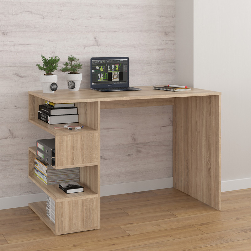 Комп’ютерний стіл з полицями А-185 дуб сонома
