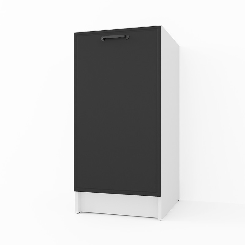 Тумба низ 400мм (без стільниці) К-64 білий-чорний