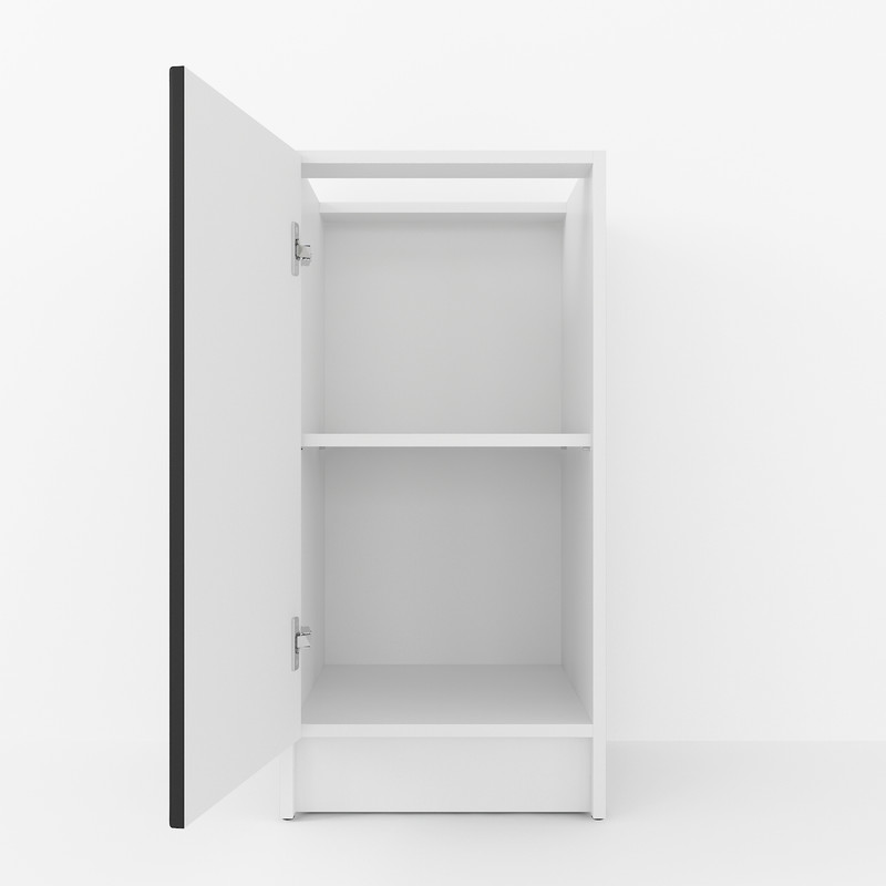 Тумба низ 400мм (без стільниці) К-64 білий-чорний