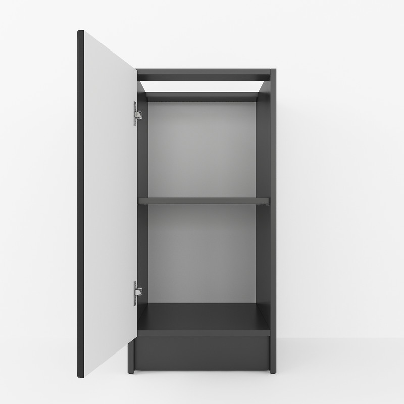 Тумба низ 400мм (без стільниці) К-64 чорний матовий